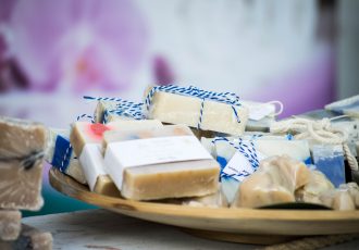 Basket of small soaps