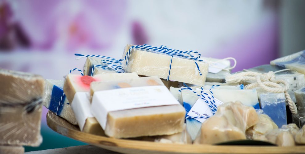 Basket of small soaps
