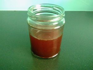 Jar with mouthwash