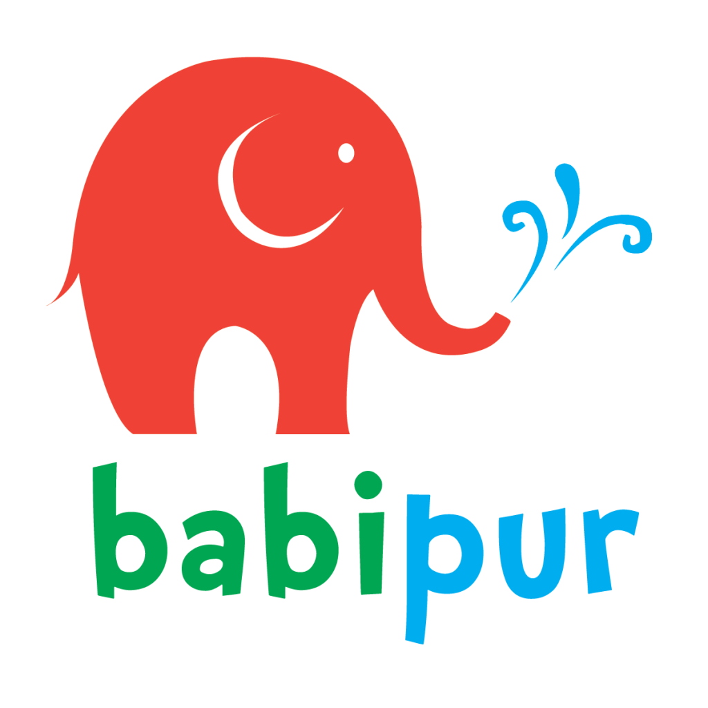 Babi Pur company logo, elephant spouting water