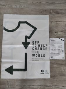Plastic Bag with text "Help Change the World"