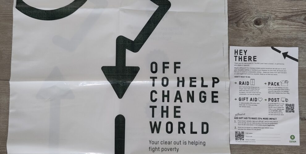 Plastic Bag with text "Help Change the World"