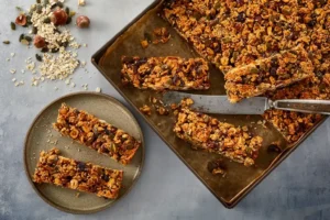 flapjacks in a metal tray